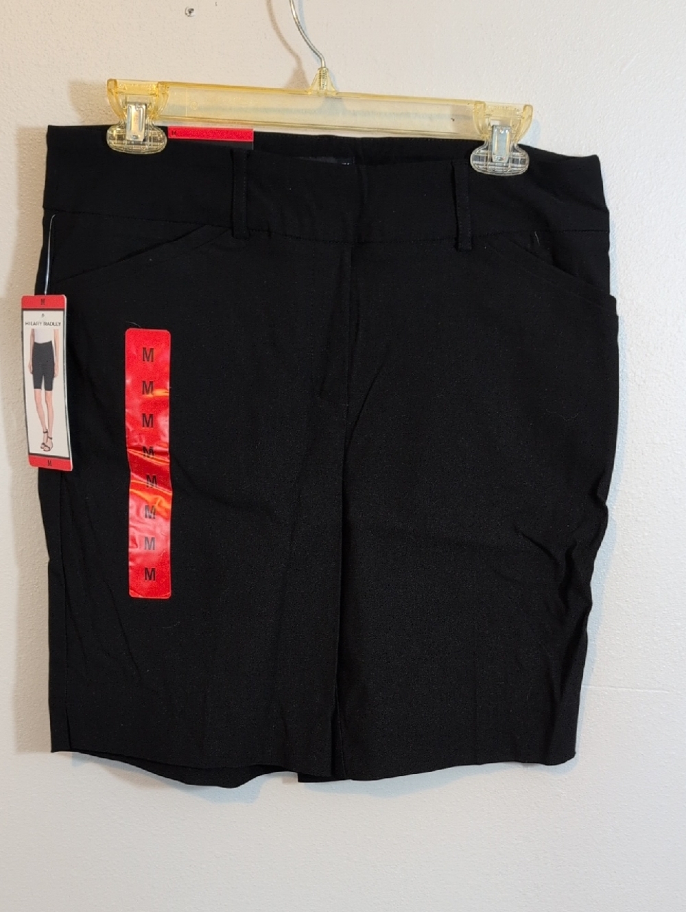 Hilary Radley Black Stretch Bermuda Shorts